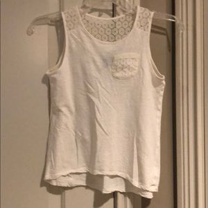 Girls sz 10-12 lace detail tank